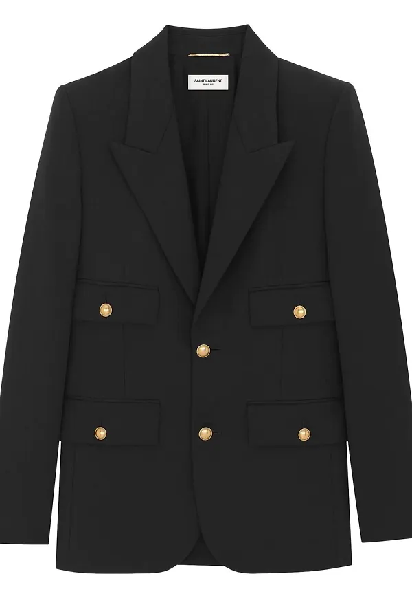 Saint Laurent enkelknäppt blazer - Svart
