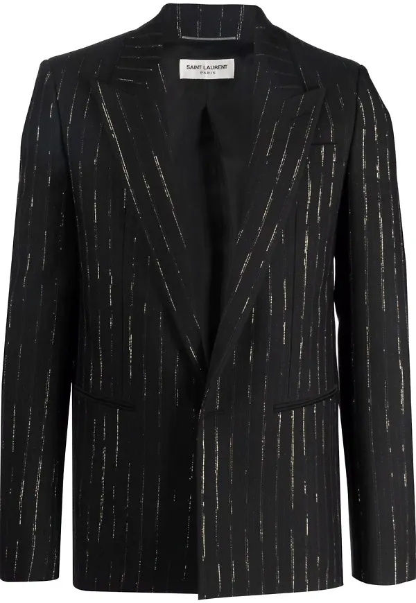 Saint Laurent enkelknäppt blazer - Svart
