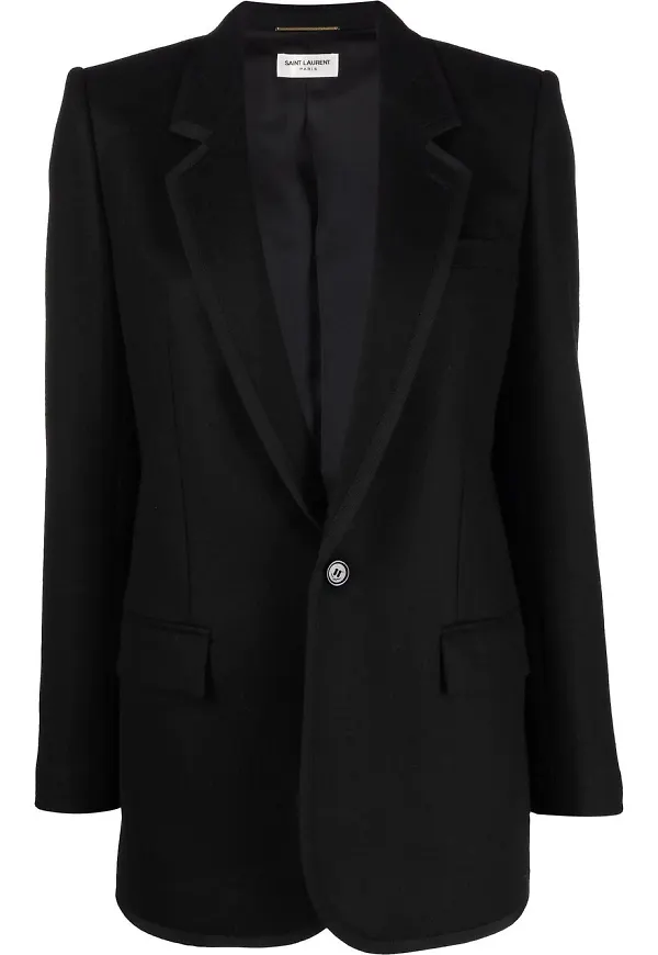 Saint Laurent enkelknäppt blazer - Svart