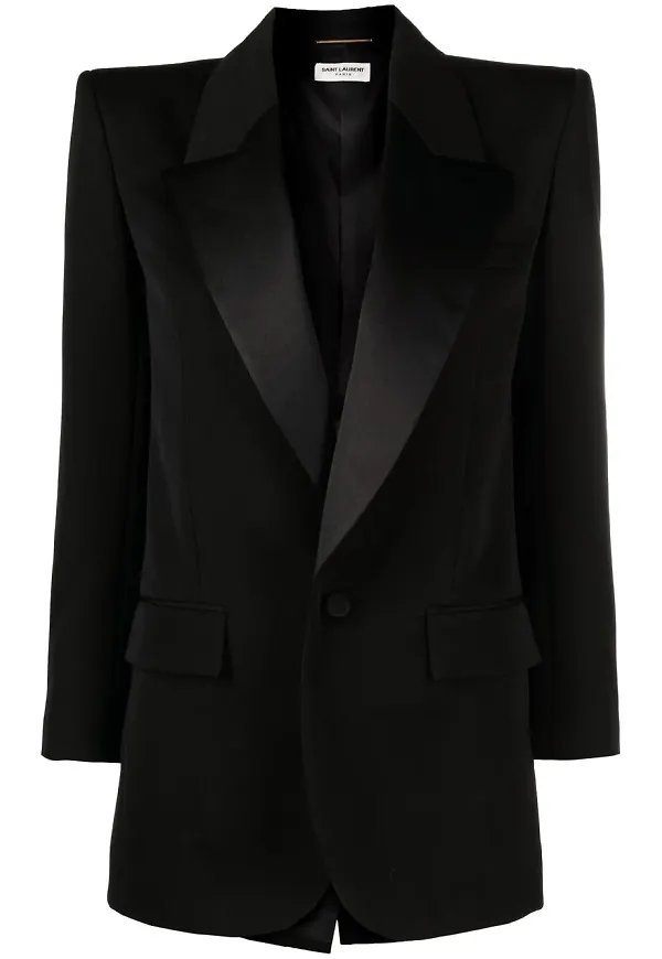 Saint Laurent enkelknäppt blazer - Svart