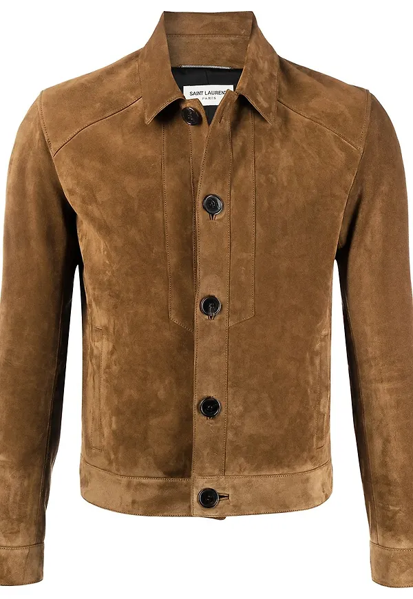 Saint Laurent enkelknäppt jacka - Neutral