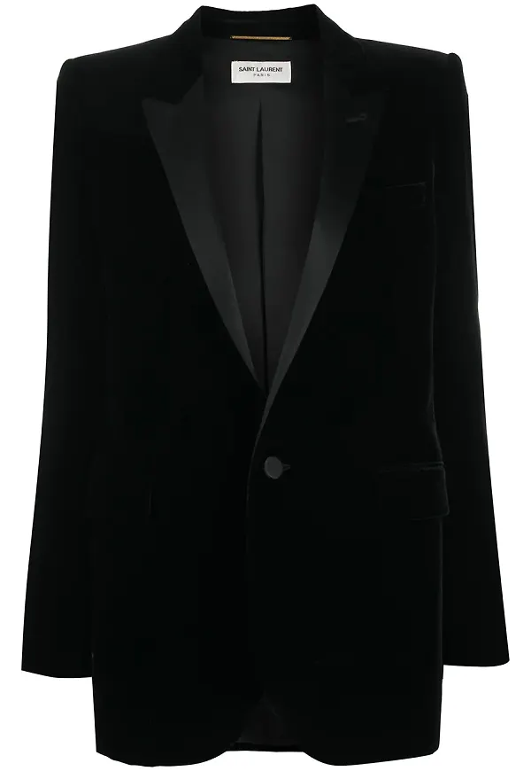 Saint Laurent enkelknäppt kavaj - Svart