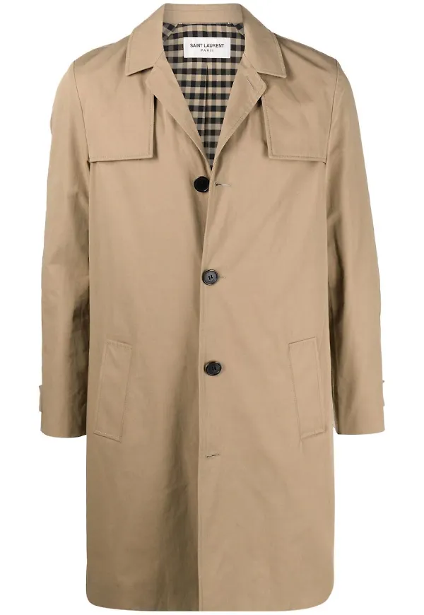 Saint Laurent enkelknäppt rock - Neutral