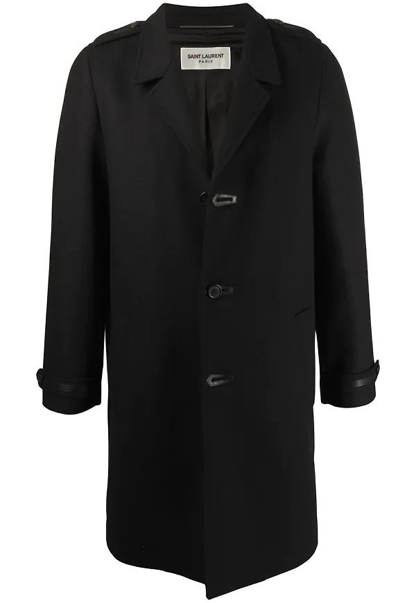 Saint Laurent enkelknäppt rock - Svart