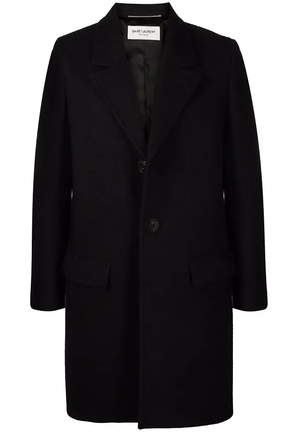 Saint Laurent enkelknäppt rock - Svart
