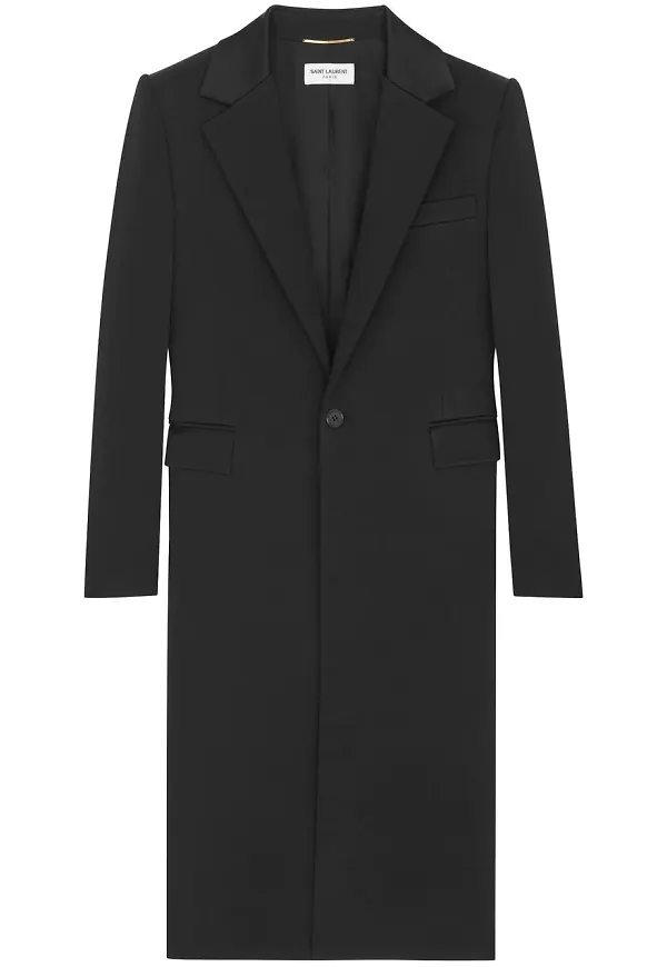 Saint Laurent enkelknäppt rock - Svart