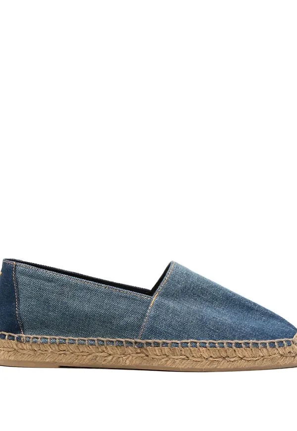 Saint Laurent espadrillos med broderad logotyp - Blå