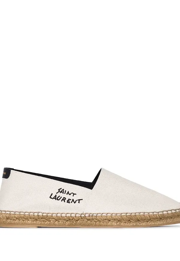 Saint Laurent espadrillos med broderad logotyp - Neutral