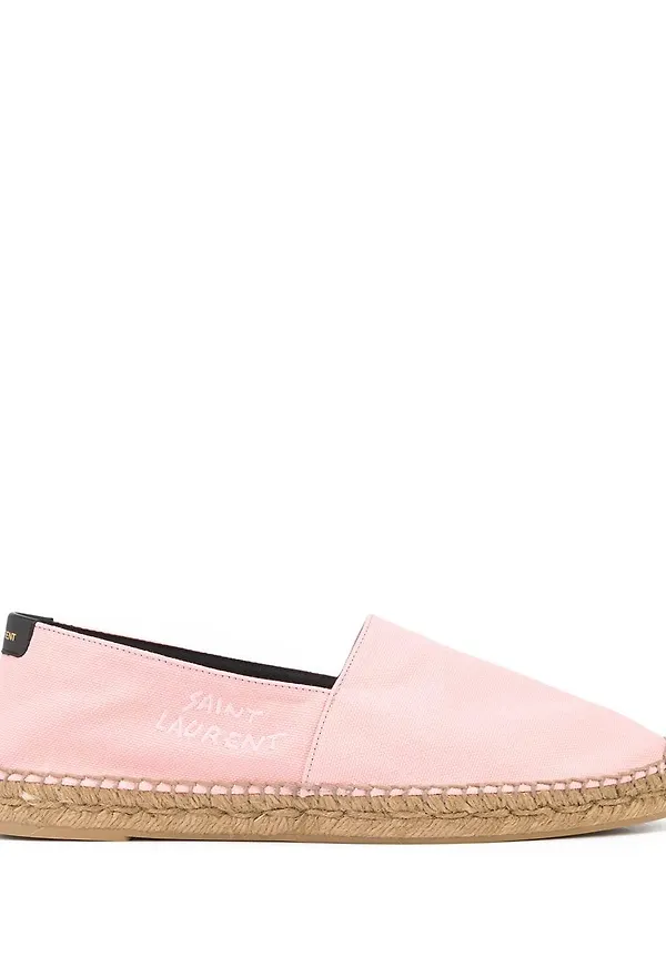 Saint Laurent espadrillos med broderad logotyp - Rosa