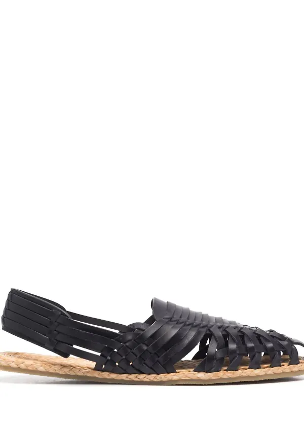 Saint Laurent espadrillos med vävd design - Svart