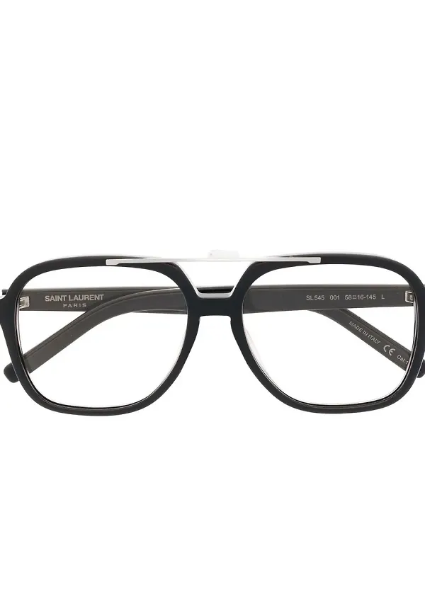 Saint Laurent Eyewear fyrkantiga pilotglasögon - Svart