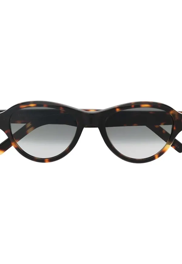 Saint Laurent Eyewear runda solglasögon - Brun