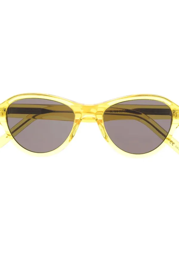 Saint Laurent Eyewear runda solglasögon - Gul