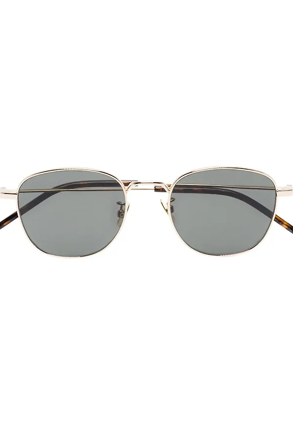 Saint Laurent Eyewear runda solglasögon - Guldfärgad