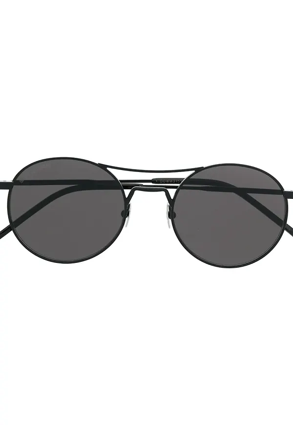 Saint Laurent Eyewear runda solglasögon - Svart