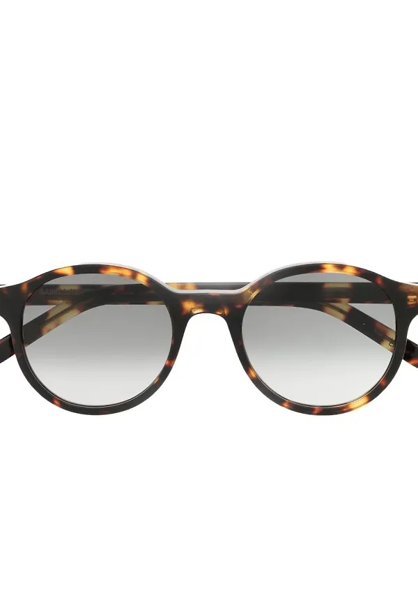 Saint Laurent Eyewear sköldpaddsfärgade solglasögon - Brun