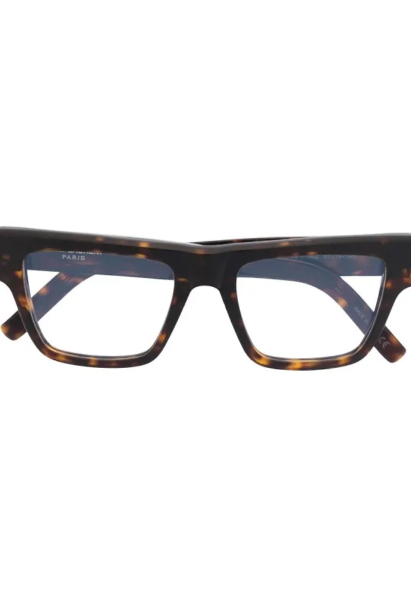 Saint Laurent Eyewear sköldpaddsmönstrade glasögon - Brun
