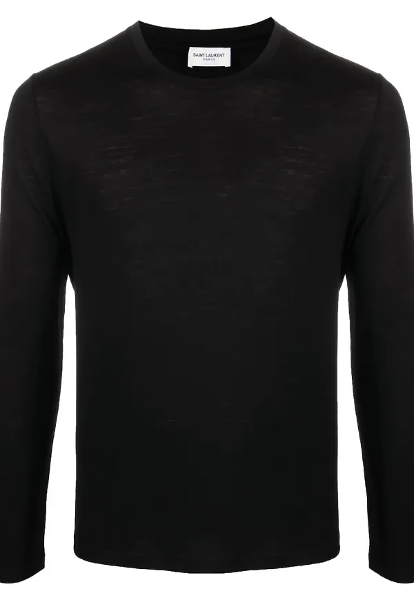 Saint Laurent finstickad tröja - Svart