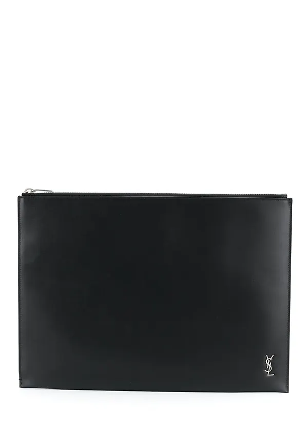 Saint Laurent fodral med monogram - Svart
