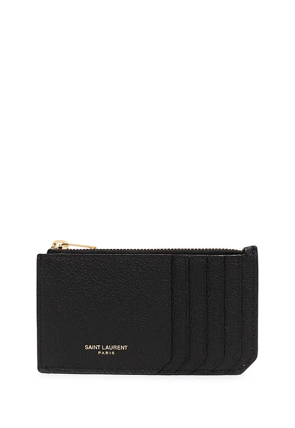 Saint Laurent Fragments kompakt plånbok - Svart