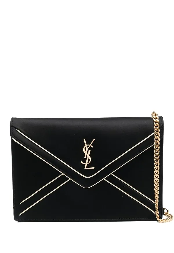 Saint Laurent Gaby axelväska med logotypplakett - Svart