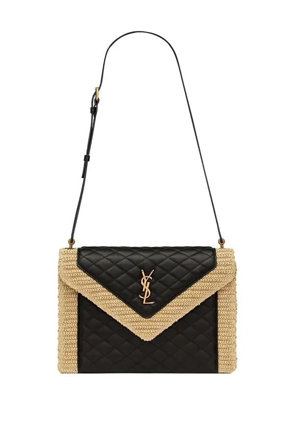 Saint Laurent Gaby quiltad satchel - Svart