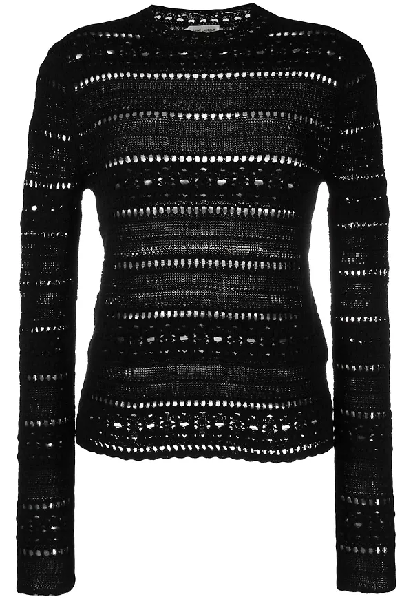 Saint Laurent glesstickad topp - Svart