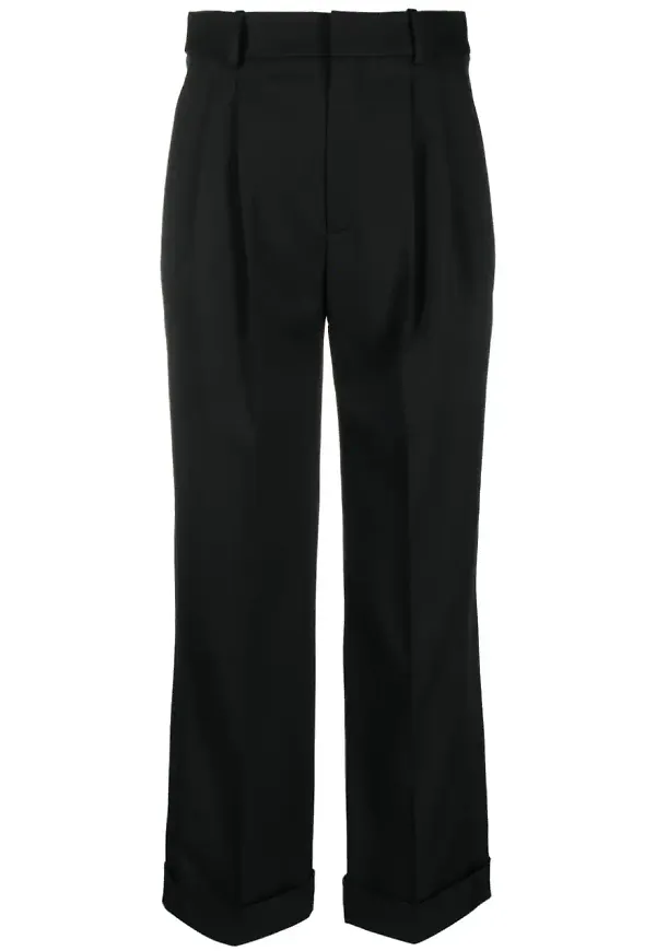 Saint Laurent grain de poudre klassiska byxor - Svart
