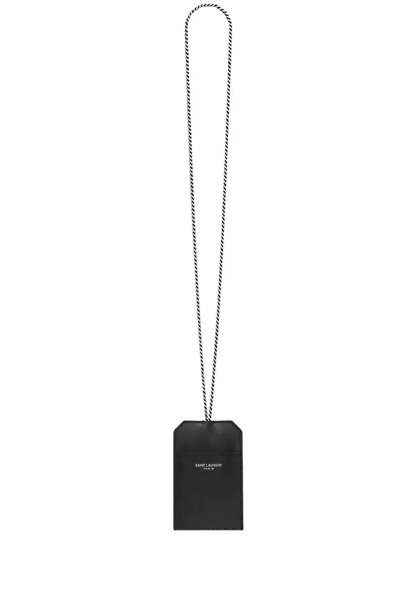 Saint Laurent halsband med nyckelring - Svart