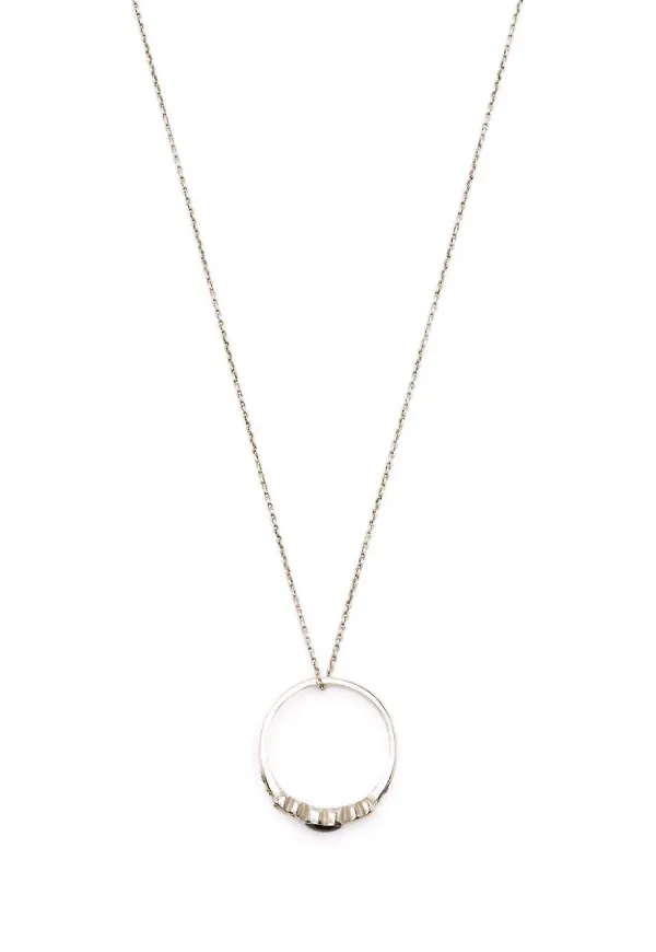 Saint Laurent halsband med ringhänge - Silverfärgad