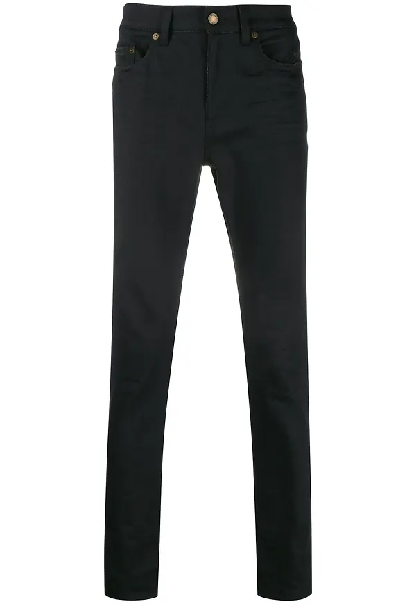Saint Laurent halvhöga skinny-jeans - Svart