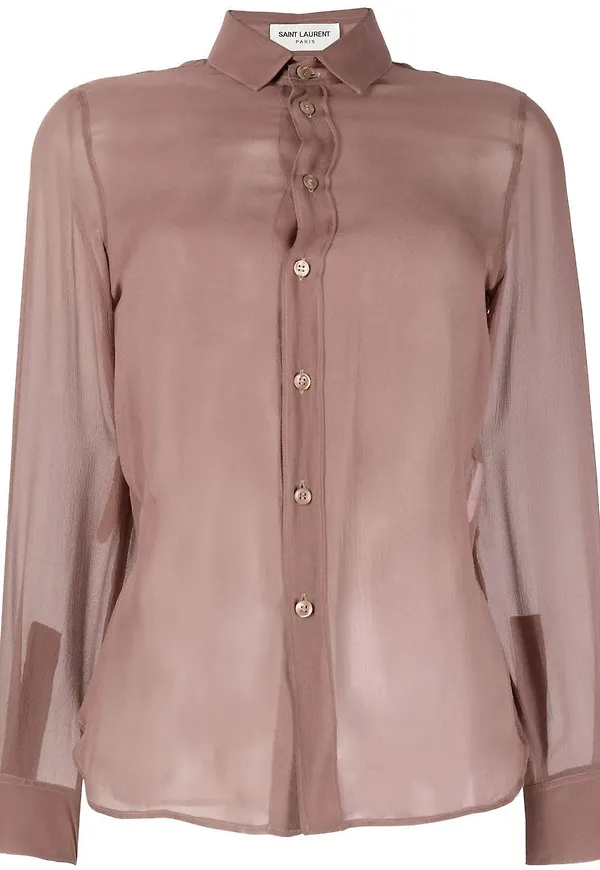 Saint Laurent halvskir skjorta - Rosa