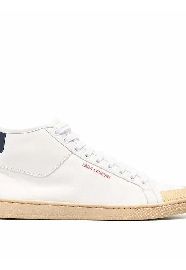 Saint Laurent High-Top Sneakers Vit, Dam