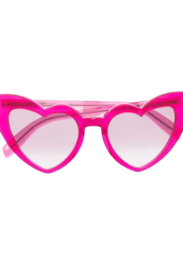 Saint Laurent hjärtformade solglasögon - Rosa
