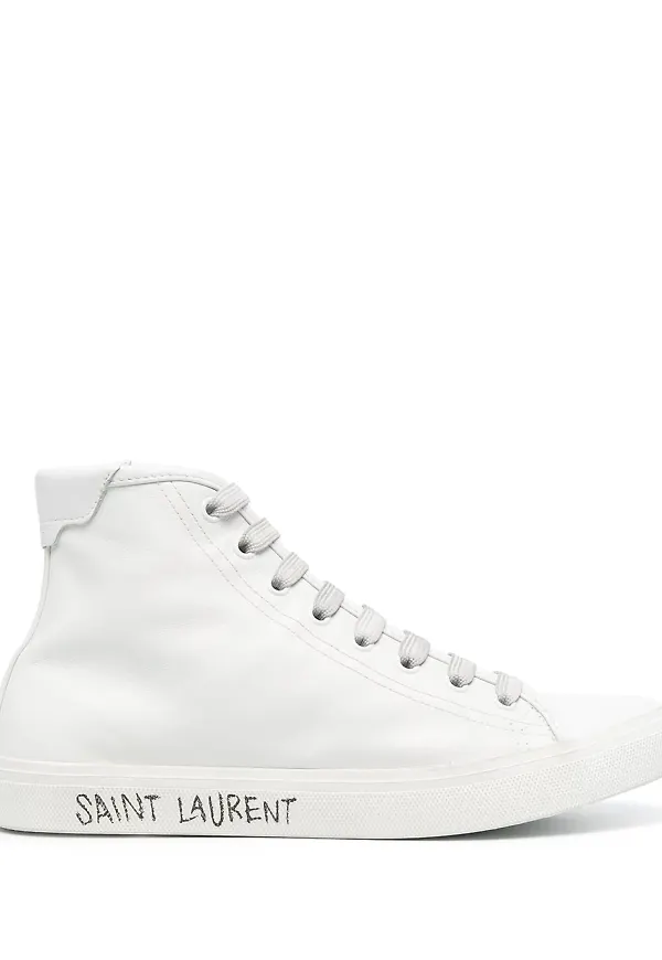 Saint Laurent höga sneakers - Vit