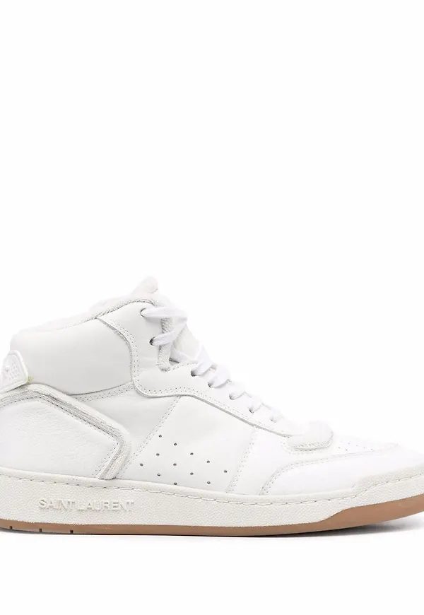 Saint Laurent höga sneakers - Vit