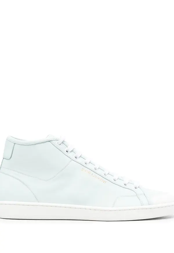 Saint Laurent höga sneakers med logotyp - Blå