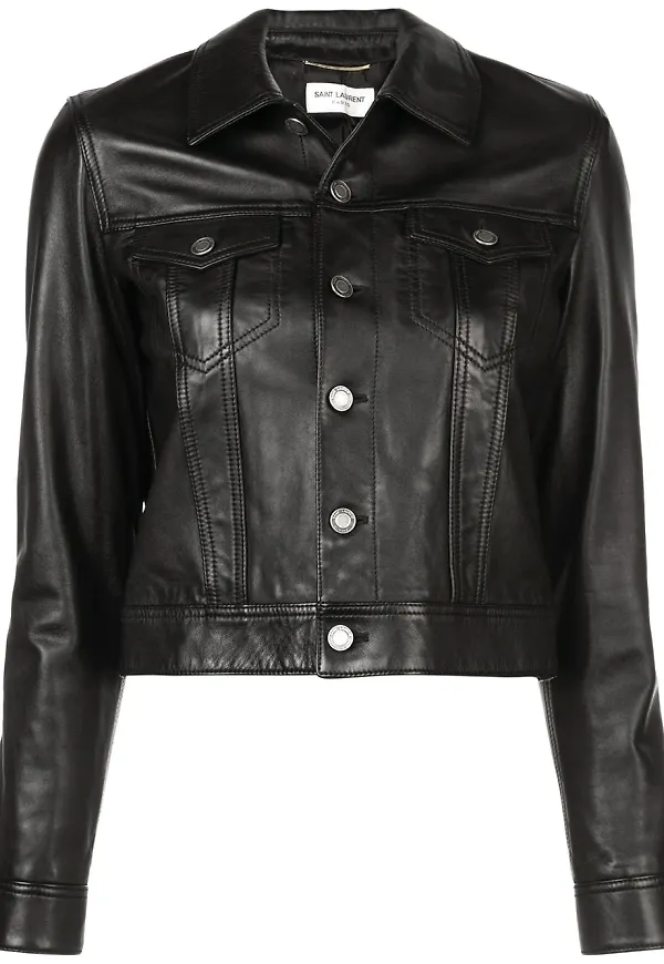 Saint Laurent jacka i denimstil - Svart