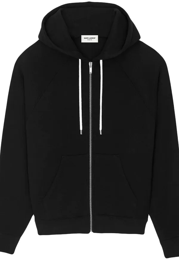 Saint Laurent jacka med huva - Svart