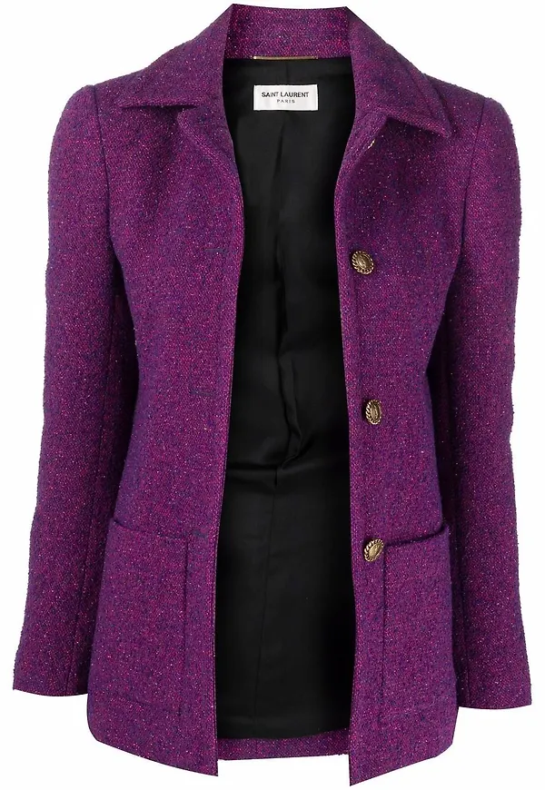 Saint Laurent jacka med knappar - Lila