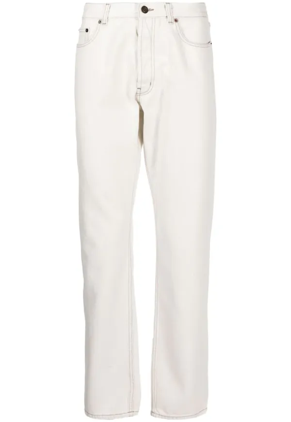 Saint Laurent jeans med ledig passform - Vit