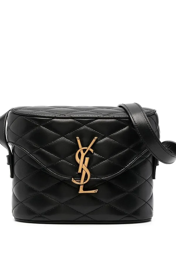 Saint Laurent June quiltad väska med axelrem - Svart