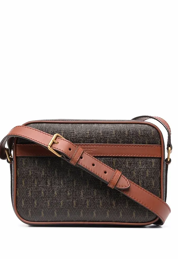Saint Laurent kameraväska med monogram - Brun