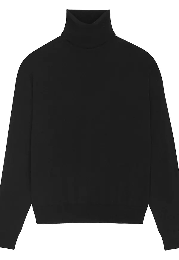 Saint Laurent kashmirtröja med rullkrage - Svart