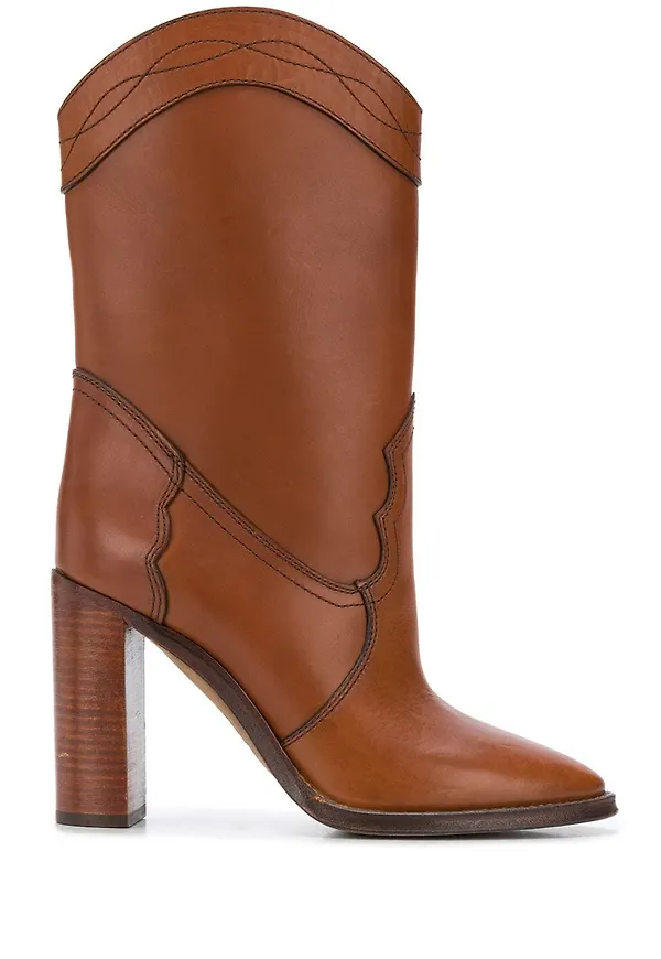 Saint Laurent Kate stövletter - Brun
