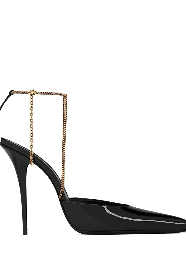 Saint Laurent Kayla lackade pumps - Svart