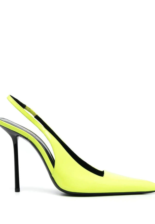 Saint Laurent Kiss slingback-pumps 115 mm - Grön
