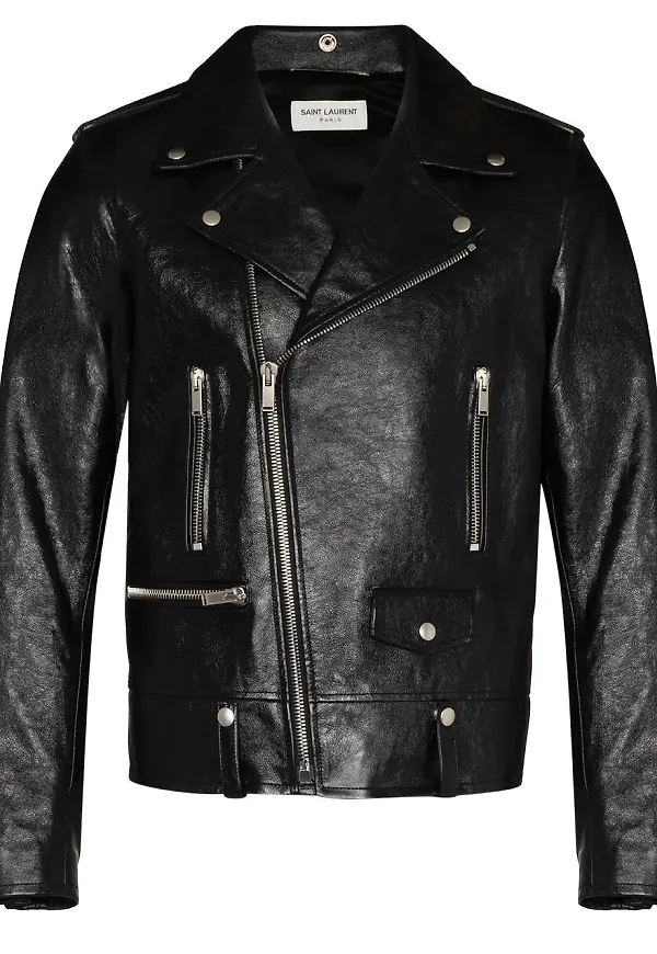 Saint Laurent klassisk bikerjacka - Svart