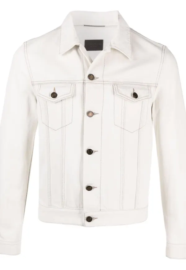 Saint Laurent klassisk jeansjacka - Neutral