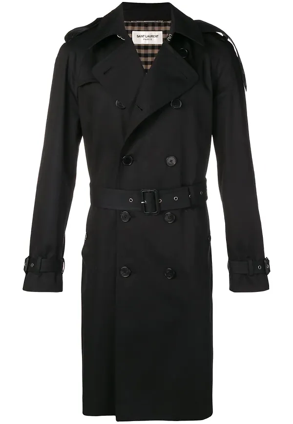 Saint Laurent klassisk trenchcoat - Svart